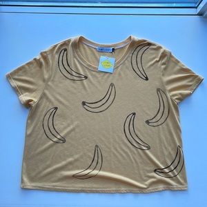 Jenny Lemons Banana Block Print Shirt Size Large